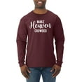 thumbnail image 1 of Wild Bobby Make Heaven Crowded Inspirational/Christian Men Long Sleeve Shirt, Maroon, 3X-Large, 1 of 5