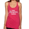 thumbnail image 1 of Wild Bobby Make Heaven Crowded Inspirational/Christian Women Tri-Blend Racerback Tank Top, Shocking Pink, Medium, 1 of 5