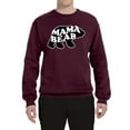 thumbnail image 1 of Wild Bobby, Mama Bear Animal Design, Animal Lover, Unisex Crewneck Graphic Sweatshirt, Maroon, Large, 1 of 4