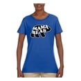 thumbnail image 1 of Wild Bobby, Mama Bear Animal Design, Animal Lover, Women Graphic Tee, Royal, X-Large, 1 of 4