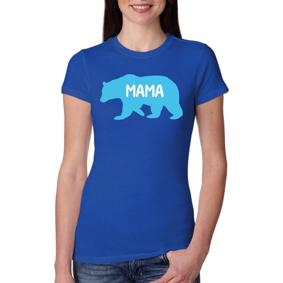 Wild Bobby Mama Bear Boy Mom Women Slim Fit Junior Tee