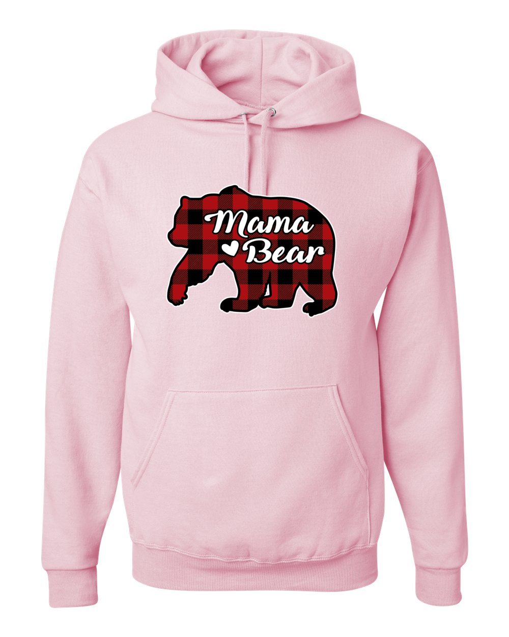 Hooded Sweatshirt Mama Bear Hoodie Plaid Wild Bobby, Mama Bear