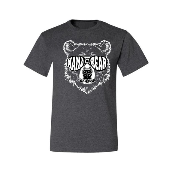 Wild Bobby Mama Bear Face Glasses Men Tee