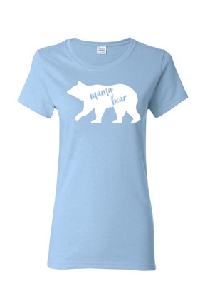 , Mama Bear, Mother's Day, Women Graphic Tee, Light Blue, Small