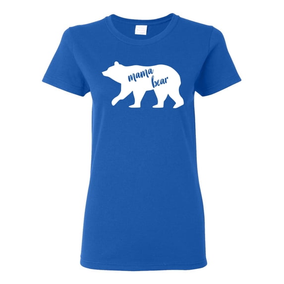 Wild Bobby, Mama Bear, Mother's Day, Women Graphic Tee, Royal, Small
