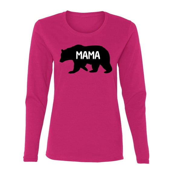 Wild Bobby Mama Bear Women Graphic Long Sleeve Tee