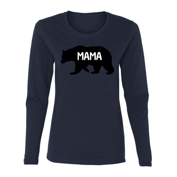 Wild Bobby Mama Bear Women Graphic Long Sleeve Tee