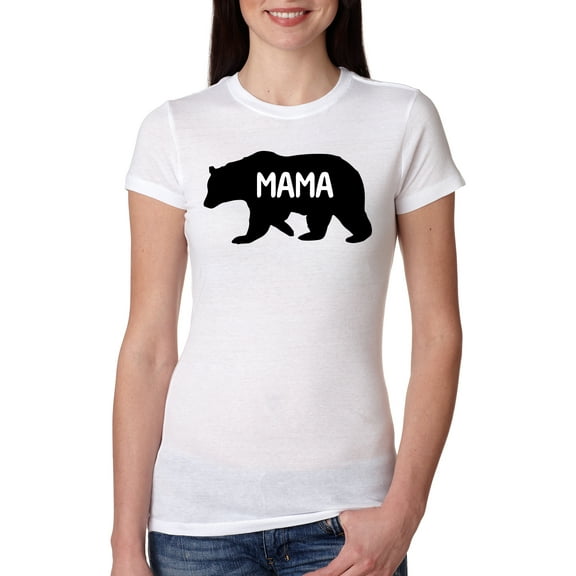 Wild Bobby Mama Bear Women Slim Fit Junior Tee
