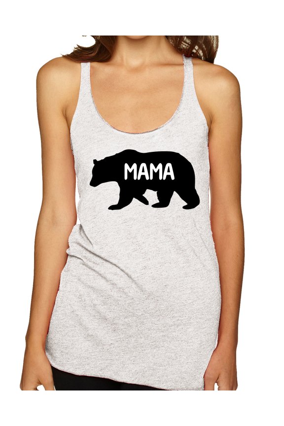 Mama Bear Women Tri-Blend Racerback Tank Top