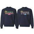thumbnail image 1 of Wild Bobby, Mama Cita Papa Cito Mexican Spanish Latino His/Her Couples/ Best Friends Matching Couples Crewneck Sweater, Navy, Mens L-Womens 2XL, 1 of 3
