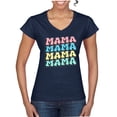 thumbnail image 1 of Wild Bobby Mama Mama Mama Women Standard V-Neck Tee, 1 of 6