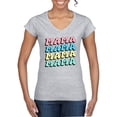 thumbnail image 1 of Wild Bobby Mama Mama Mama Women Standard V-Neck Tee, 1 of 6