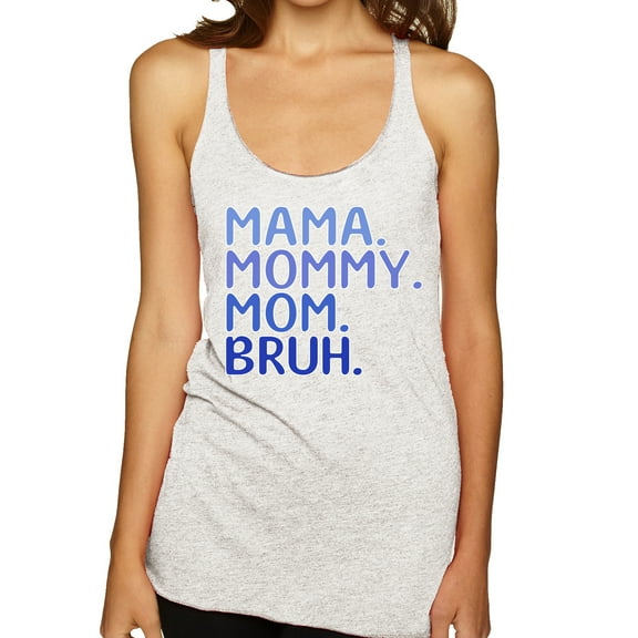 Wild Bobby Mama Mommy Mom Bruh Boy Mom Women Tri-Blend Racerback Tank Top