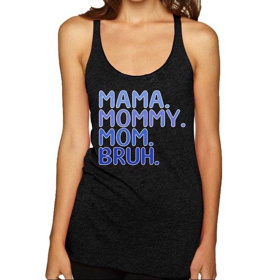 Wild Bobby Mama Mommy Mom Bruh Boy Mom Women Tri-Blend Racerback Tank Top