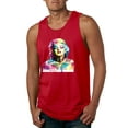 thumbnail image 1 of Wild Bobby Marilyn Monroe Multicolor Pop Art Pop Culture Men Graphic Tank Top, Red, X-Large, 1 of 1