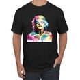 thumbnail image 1 of Wild Bobby Marilyn Monroe Multicolor Pop Art Pop Culture Men Graphic Tee, Black, Small, 1 of 1