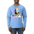 thumbnail image 1 of Wild Bobby Marilyn Monroe Multicolor Pop Art Pop Culture Men Long Sleeve Shirt, Light Blue, Medium, 1 of 1