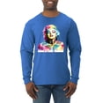 thumbnail image 1 of Wild Bobby Marilyn Monroe Multicolor Pop Art Pop Culture Men Long Sleeve Shirt, Royal, Medium, 1 of 1