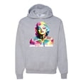 thumbnail image 1 of Wild Bobby Marilyn Monroe Multicolor Pop Art Pop Culture Unisex Graphic Hoodie Sweatshirt, Heather Grey, X-Large, 1 of 1
