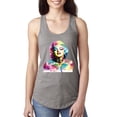 thumbnail image 1 of Wild Bobby Marilyn Monroe Multicolor Pop Art Pop Culture Women Racerback Tank Top, Heather Grey, Small, 1 of 1
