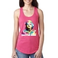 thumbnail image 1 of Wild Bobby Marilyn Monroe Multicolor Pop Art Pop Culture Women Racerback Tank Top, Hot Pink, Large, 1 of 1