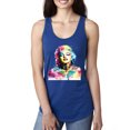 thumbnail image 1 of Wild Bobby Marilyn Monroe Multicolor Pop Art Pop Culture Women Racerback Tank Top, Royal, X-Large, 1 of 1