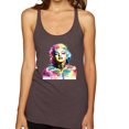 thumbnail image 1 of Wild Bobby Marilyn Monroe Multicolor Pop Art Pop Culture Women Tri-Blend Racerback Tank Top, Brown, Small, 1 of 1