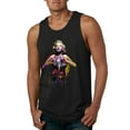 thumbnail image 1 of Wild Bobby Marilyn Monroe Watercolor Love Pop Culture Men Graphic Tank Top, Black, Small, 1 of 5