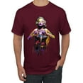 thumbnail image 1 of Wild Bobby Marilyn Monroe Watercolor Love Pop Culture Men Graphic Tee, Maroon, Large, 1 of 5