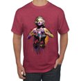thumbnail image 1 of Wild Bobby Marilyn Monroe Watercolor Love Pop Culture Men Graphic Tee, Vintage Heather Red, 3X-Large, 1 of 5