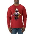 thumbnail image 1 of Wild Bobby Marilyn Monroe Watercolor Love Pop Culture Men Long Sleeve Shirt, Red, Medium, 1 of 5