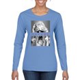 thumbnail image 1 of Wild Bobby, Marilyn Savage Bandana, Streetwear, Women Graphic Long Sleeve Tee, Light Blue, Small, 1 of 4