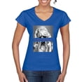 thumbnail image 1 of Wild Bobby, Marilyn Savage Bandana, Streetwear, Women Standard V-Neck Tee, Royal, X-Large, 1 of 4