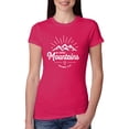 thumbnail image 1 of Wild Bobby, Matthew 17:20 He Moves Mountains | Womens Christian Slim Fit Junior Tee, Raspberry, Medium, 1 of 3
