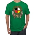 thumbnail image 1 of Wild Bobby, Medicine Wheel Dreamcatcher Native American Pop Culture Men's Graphic T-Shirt, Kelly, 5XL, 1 of 3