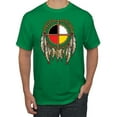 thumbnail image 1 of Wild Bobby, Medicine Wheel Dreamcatcher Native American Pop Culture Men's Graphic T-Shirt, Kelly, Medium, 1 of 3