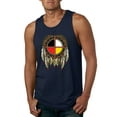 thumbnail image 1 of Wild Bobby, Medicine Wheel Dreamcatcher Native American Pop Culture Mens Graphic Tank Top, Navy, X-Large, 1 of 3
