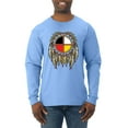 thumbnail image 1 of Wild Bobby, Medicine Wheel Dreamcatcher Native American Pop Culture Mens Long Sleeve Shirt, Light Blue, Small, 1 of 3