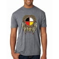 thumbnail image 1 of Wild Bobby, Medicine Wheel Dreamcatcher Native American Pop Culture Mens Premium Tri Blend T-Shirt, Premium Heather, Large, 1 of 3