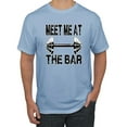 thumbnail image 1 of Wild Bobby, Meet Me at The Bar, Gym/Workout, Men Graphic Tee, Light Blue, X-Large, 1 of 4
