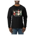 thumbnail image 1 of Wild Bobby Meowy Catmas, Christmas Cat Lover Design Sweater | Holiday Men Long Sleeve Shirt, 1 of 5