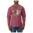 thumbnail image 1 of Wild Bobby Meowy Catmas, Christmas Cat Lover Design Sweater | Holiday Men Long Sleeve Shirt, 1 of 5