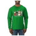 thumbnail image 1 of Wild Bobby Meowy Catmas, Christmas Cat Lover Design Sweater | Holiday Men Long Sleeve Shirt, 1 of 5