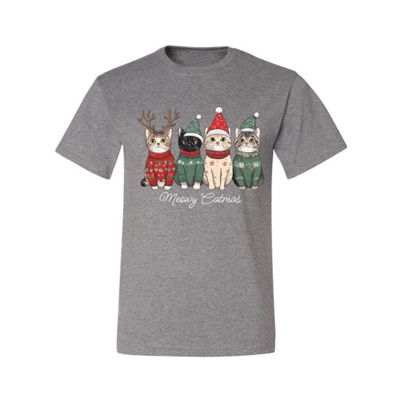 Wild Bobby Meowy Catmas, Christmas Cat Lover Design Sweater | Holiday Men Tee