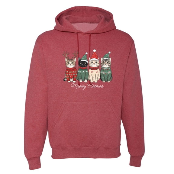 Wild Bobby Meowy Catmas, Christmas Cat Lover Design Sweater | Holiday Unisex Hoodie Sweatshirt