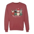 thumbnail image 1 of Wild Bobby Meowy Catmas, Christmas Cat Lover Design Unisex Sweater Crewneck Sweatshirt, 1 of 5