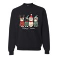 thumbnail image 1 of Wild Bobby Meowy Catmas, Christmas Cat Lover Design Unisex Sweater Crewneck Sweatshirt, 1 of 5