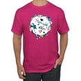 thumbnail image 1 of Wild Bobby, Mermaid Vibes Colorful Swimming Mermaids, Streetwear, Men's Graphic Tees, Fuschia, Small, 1 of 3