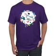 thumbnail image 1 of Wild Bobby, Mermaid Vibes Colorful Swimming Mermaids, Streetwear, Men's Graphic Tees, Purple, 3XL, 1 of 3
