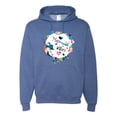thumbnail image 1 of Wild Bobby, Mermaid Vibes Colorful Swimming Mermaids, Streetwear, Unisex Graphic Hoodie Sweatshirt, Vintage Heather Blue, 2XL, 1 of 3